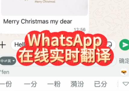 whatsapp消息怎么翻译成中文